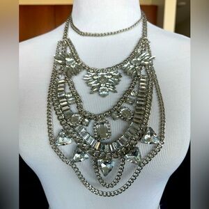 Large layered statement necklace